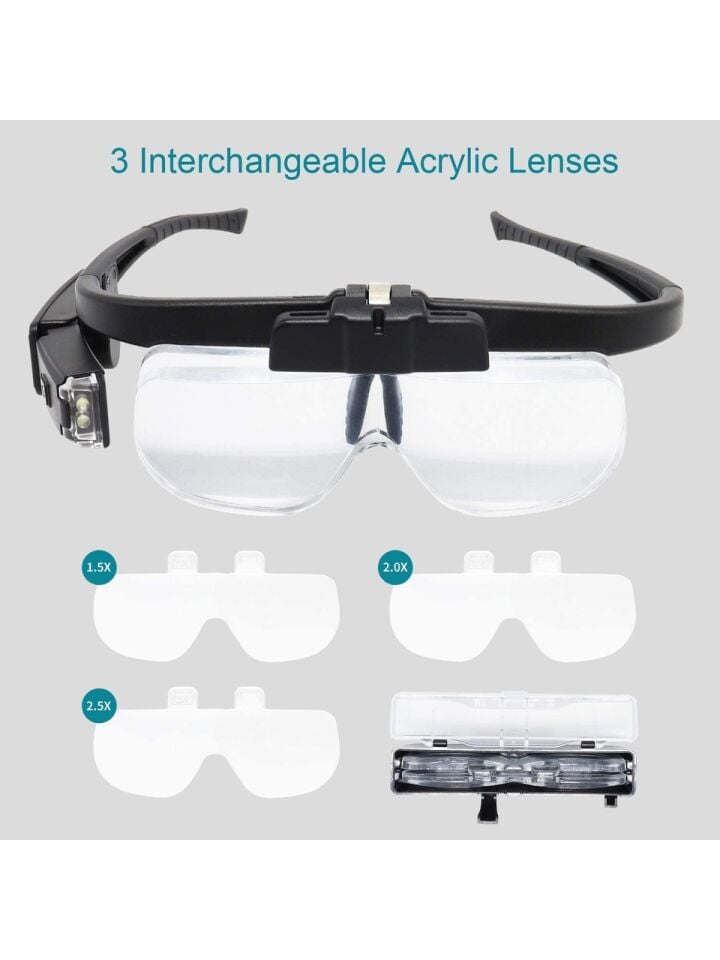 Magni Işıklı Gözlük Büyüteç Şarjlı Büyüteç