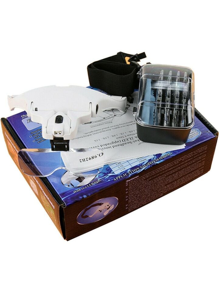 Magni Işıklı Gözlük Büyüteç Çalışma Lambası Kitap Okuma Büyüteci Tamirci Büyüteci