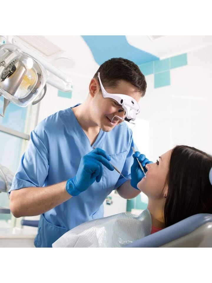 Magni Işıklı Gözlük Büyüteç Çalışma Lambası Kitap Okuma Büyüteci Tamirci Büyüteci